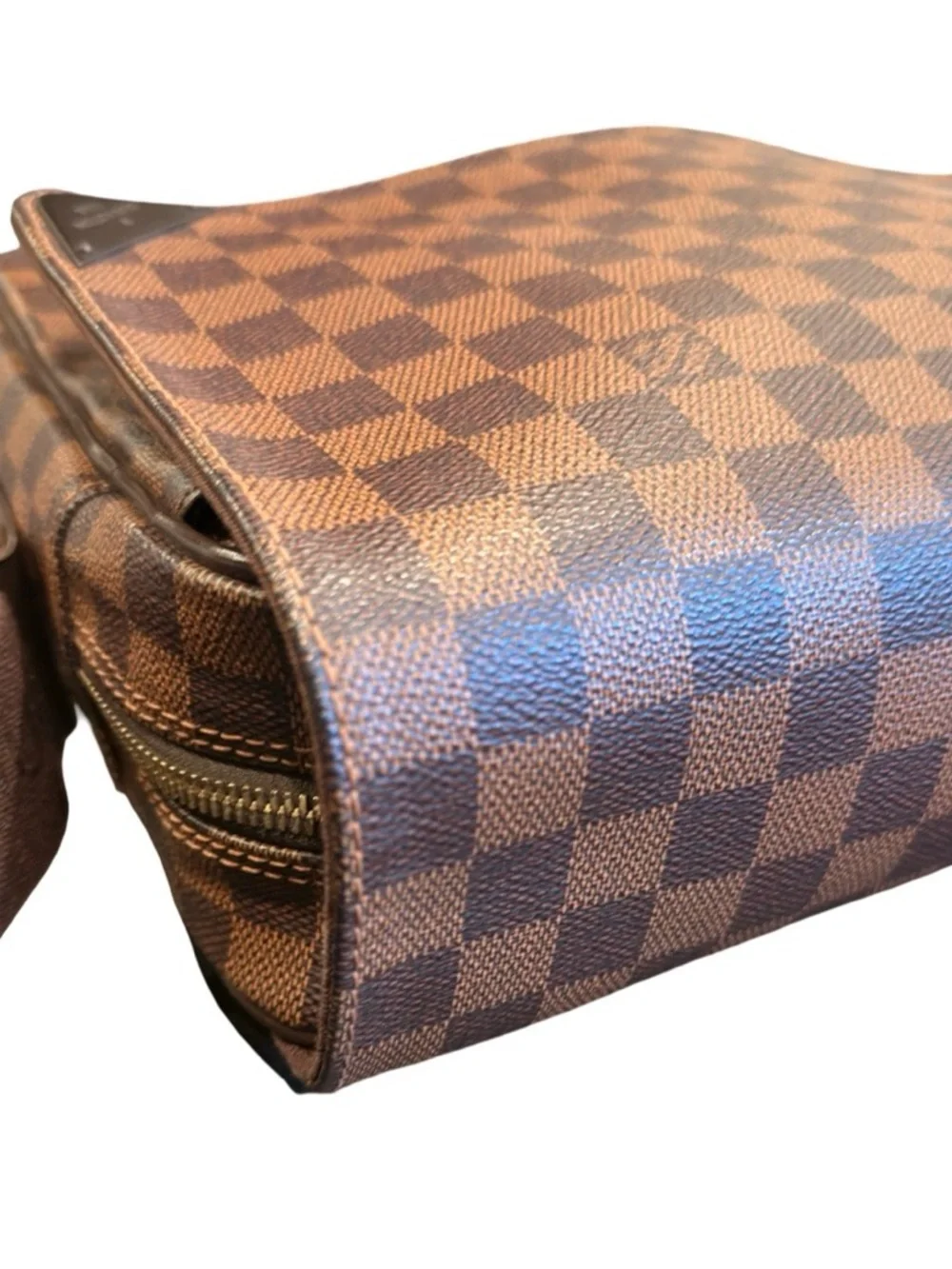 Louis Vuitton Damier Ebene Messenger Bag Crossbody Brown LV Canvas Shoulder Bag